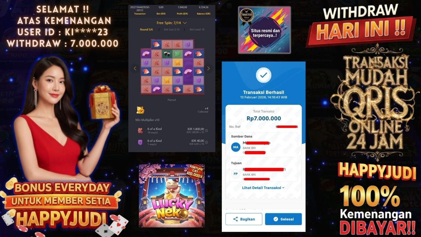 HAPPYJUDI JACKPOT SLOT LUCKY NEKO